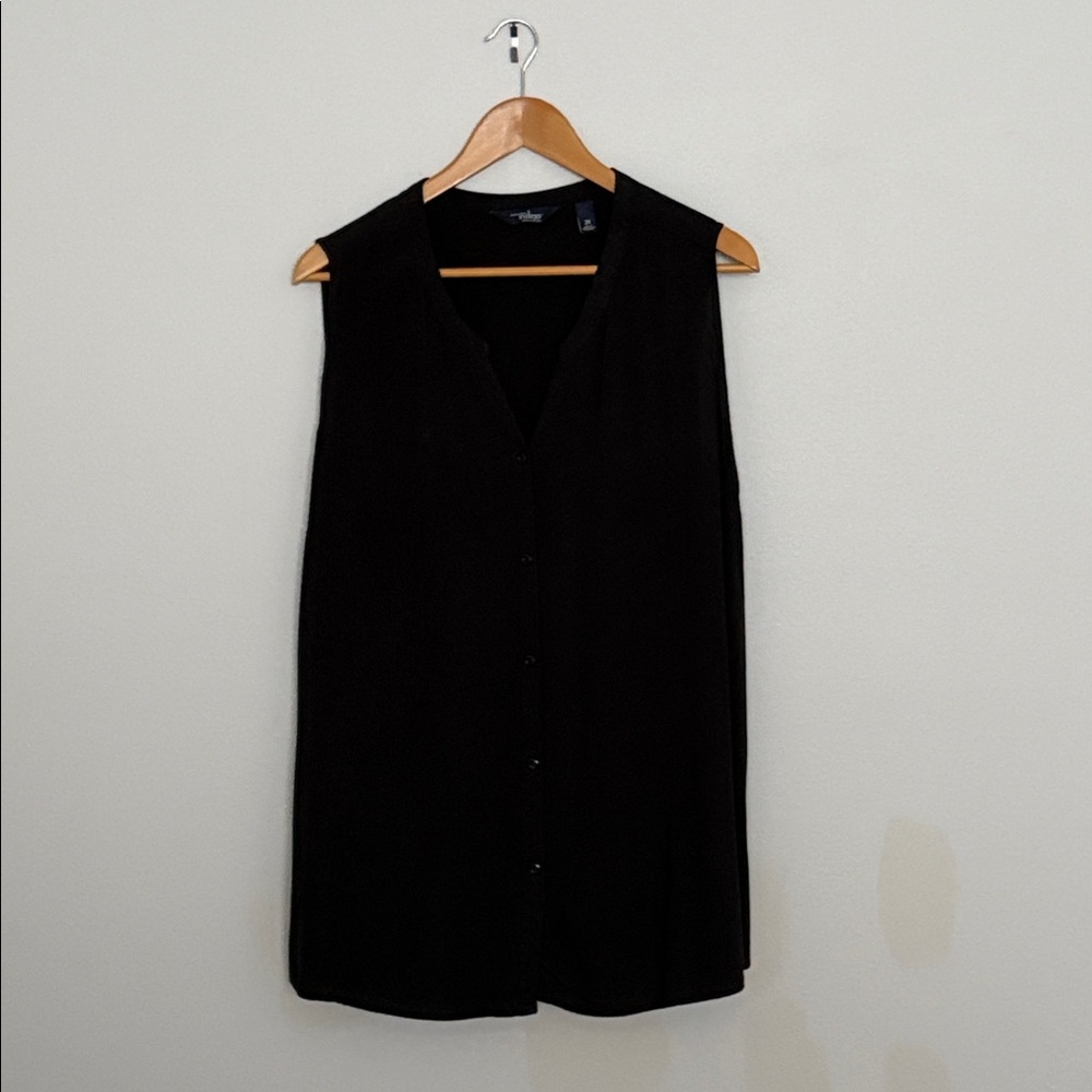 Indigo Black Sleeveless Blouse